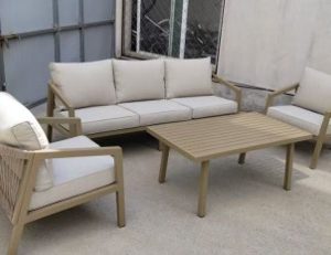 Outdoor Living Genova 4-Piece Aluminum Conversation Set, All-Weather Outdoor Furniture for Patio, Lawn, Garden, or Poolside - Image 1