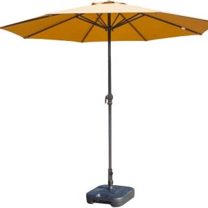 Outdoor Umbrella Garden Parasol with Base Umbrella Patio/Yard Outdoor 9Ft Market Table Umbrella with Crank, Polyester Waterproof Anti - Image 4