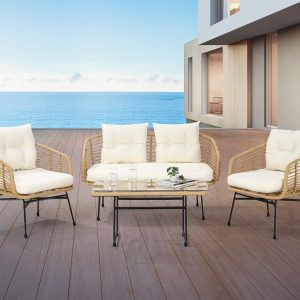 modern oasis with the Afuera Living 4pc Conversation Set - Image 2