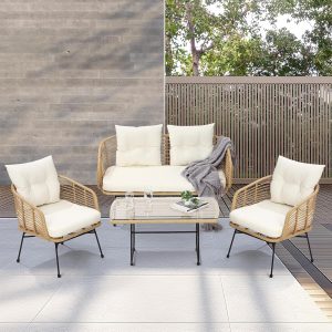 modern oasis with the Afuera Living 4pc Conversation Set - Image 1