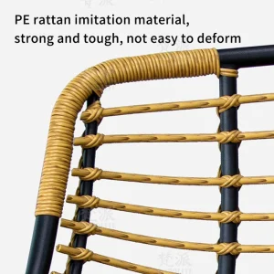 Ergonomic Balcony Rocking Chair with Metal Frame - Image 6