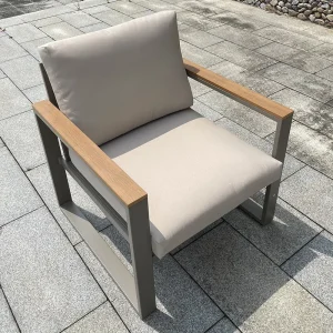 Aluminum 4 Pcs Garden Conversation Sofa Set Outdoor Furniture Seating Group Sofas Ready to Ship Luxury Patio Leisure Garden Sets - Image 3