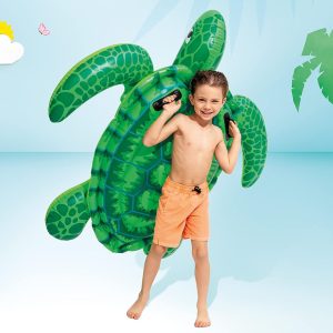 Intex 57555EP Realistic Sea Turtle Inflatable Ride-On Pool Float with Handles - Image 3