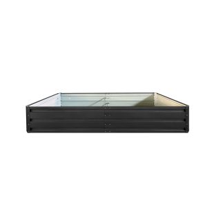 Raised Garden Bed, Outdoor Galvanized Raised Rectangle Planter Beds, 6x3x1ft Large Metal Planter Box for Plants Vegetables Herb and Flowers (Black) - Image 4
