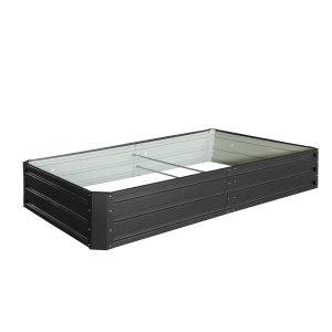 Raised Garden Bed, Outdoor Galvanized Raised Rectangle Planter Beds, 6x3x1ft Large Metal Planter Box for Plants Vegetables Herb and Flowers (Black) - Image 5