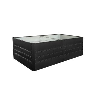 Raised Garden Bed, Outdoor Galvanized Raised Rectangle Planter Beds, 6x3x2ft Large Metal Planter Box for Plants Vegetables Herb and Flowers (Black) - Image 1