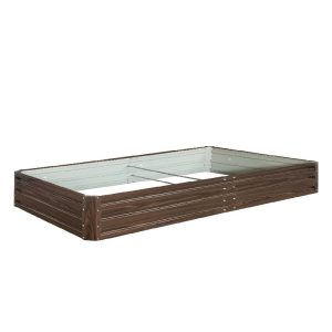 Raised Garden Bed, Outdoor Galvanized Raised Rectangle Planter Beds, 8x4x1ft Large Metal Planter Box for Plants Vegetables Herb and Flowers (Black) - Image 3