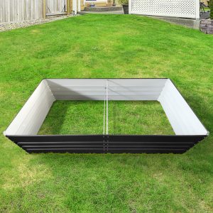 Raised Garden Bed, Outdoor Galvanized Raised Rectangle Planter Beds, 8x4x2ft Large Metal Planter Box for Plants Vegetables Herb and Flowers (Black) - Image 6