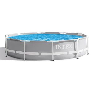 Intex 26702GN Prism Frame Pool Set, 305 cm x 76 cm Round Grey - Image 2