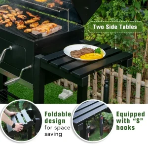 34-inch BBQ Charcoal Grill Outdoor Portable Barbecue Grill - Image 6