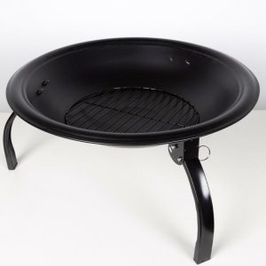Portable BBQ Grill Charcoal Grill 22 Inch Black Folding Burning Fire Pit Outdoor Heater Backyard Patio Stove Fireplace BBQ Grill Tabletop Barbecue Grills - Image 9