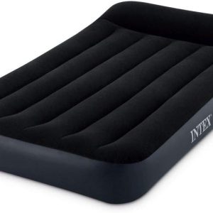 Intex 64141 Dura Beam Pillow Rest Single Mattress with Fiber Tech Technology, No Electric Pump, 99 x 191 x 25 cm, Black California King - Image 1