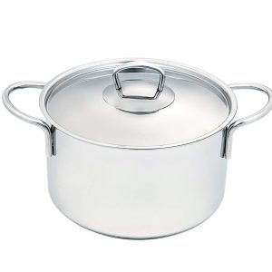 12-Piece Stainless Steel Cookware Set with Glass Lid, Silver - Image 5