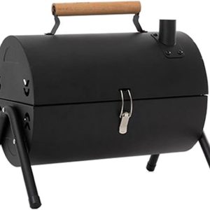 Portable Charcoal Grill, Tabletop Outdoor Barbecue Smoker, Small BBQ Grill for Outdoor Cooking Backyard Camping Picnics Beach(Black/ Green) - Image 5