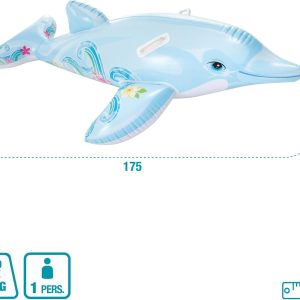 Intex Childrens Inflatable Ride On Lil Dolphin Swimming Pool Fun Accessory - Image 3