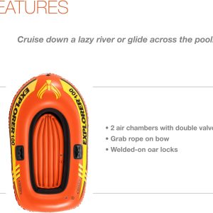 Intex Recreation 58329EP Explorer 100 1-Person Boat, 58 x 33-in. - Image 5