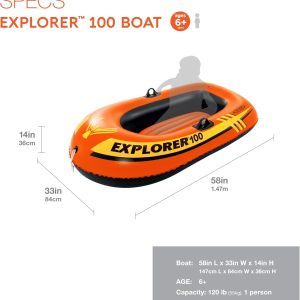Intex Recreation 58329EP Explorer 100 1-Person Boat, 58 x 33-in. - Image 4