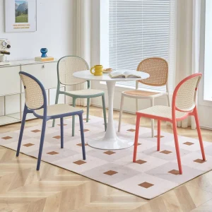 rattan-style plastic chair - Image 1