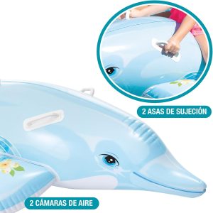 Intex Childrens Inflatable Ride On Lil Dolphin Swimming Pool Fun Accessory - Image 2