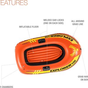 Intex Recreation 58329EP Explorer 100 1-Person Boat, 58 x 33-in. - Image 3