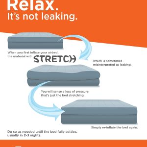 INTEX 64108E Dura-Beam Standard Prestige Air Mattress: Fiber-Tech – Full Size – 10in Bed Height – 600lb Weight Capacity - Image 6