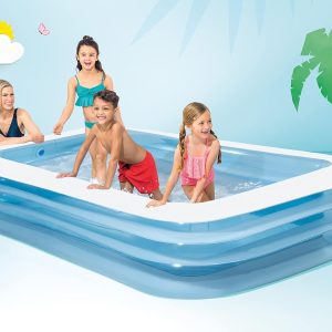 INTEX 58484EP Swim Center Inflatable Family Pool: 277 Gallon Capacity – 120" x 72" x 22" – Blue - Image 3