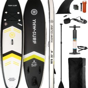 BORTT 10.6ft Inflatable Paddle Board Seaside Beach Water-Skiing Stand Up Paddle Board - Image 5