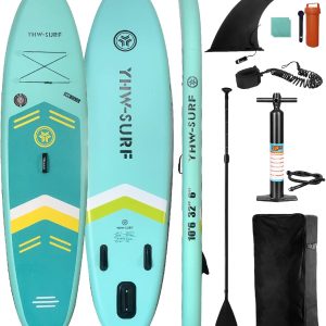 BORTT 10.6ft Inflatable Paddle Board Seaside Beach Water-Skiing Stand Up Paddle Board - Image 2