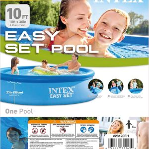 INTEX 28120EH Easy Set Inflatable Swimming Pool: 10ft x 30in – Puncture-Resistant Material – Quick Inflation – 1018 Gallon Capacity – 23in Water Depth - Image 2