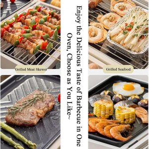 Portable Charcoal Grill, Tabletop Outdoor Barbecue Smoker, Small BBQ Grill for Outdoor Cooking Backyard Camping Picnics Beach(Black/ Green) - Image 9