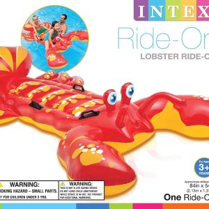 Intex Lobster Ride-On, 84" X 54", for Ages 3+ - Image 2