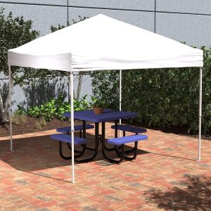 10 X 10 Ft Pop-up Sun Protection Tent - White / Black (Medium Quality) - Image 10