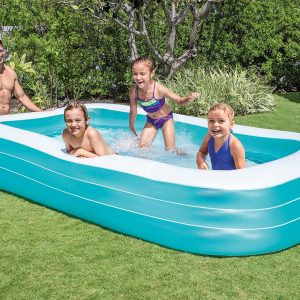 INTEX 58484EP Swim Center Inflatable Family Pool: 277 Gallon Capacity – 120" x 72" x 22" – Blue - Image 2