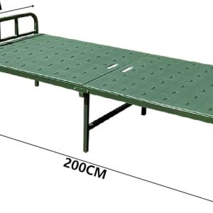 Fold Out Bed Single Size, Modern Metal Frame, Green, Foldable, and Sturdy, No Assembly Required, Cold Rolled Steel, Quiet, and Space Saving, Perfect for Home and Camping Use - Image 4