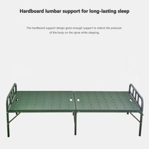 Fold Out Bed Single Size, Modern Metal Frame, Green, Foldable, and Sturdy, No Assembly Required, Cold Rolled Steel, Quiet, and Space Saving, Perfect for Home and Camping Use - Image 2
