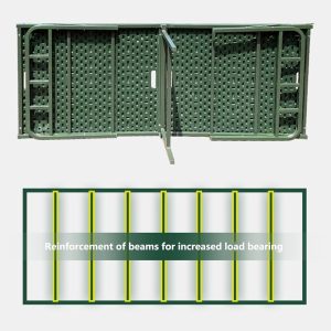 Fold Out Bed Single Size, Modern Metal Frame, Green, Foldable, and Sturdy, No Assembly Required, Cold Rolled Steel, Quiet, and Space Saving, Perfect for Home and Camping Use - Image 7