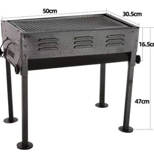 Lightweight Folding Barbecue Grill,Profession Large Portable BBQ Charcoal Oven Tools for Outdoor Cooking Roadtrip Camping Hiking Picnics (Black) - Image 4