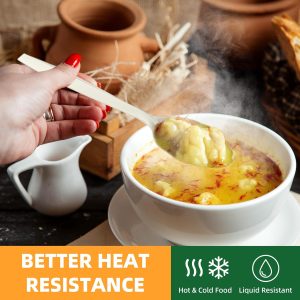 100% Compostable Spoon, Disposable Cornstarch Forks Heavy Duty Cutlery Eco-Friendly Utensils Biodegradable Party Dinner Supplies No Plastic, White - Image 2