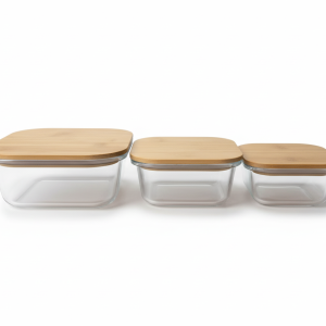 Tupperware set wood lid - 3 piece square - Image 3