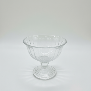 6 Glass Dessert Bowls, Clear Glass Ice Cream Sundae Cups - Image 1