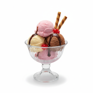 6 Glass Dessert Bowls, Clear Glass Ice Cream Sundae Cups - Image 3