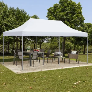 20 Ft. W x 10 Ft. D Steel Pop-Up Canopy (High Quality) - Image 5