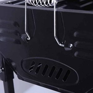 Lightweight Folding Barbecue Grill,Charcoal Oven Tools for Outdoor Cooking Roadtrip Camping Hiking Picnics (Black) - Image 4