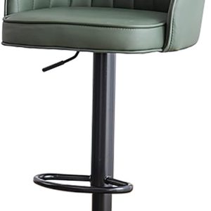 Adjustable barstool with foot rest - Green - Image 3