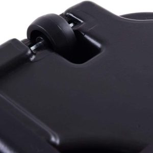 Water & Sand Filled Heavy Duty Base with Cross Base & Wheels, Wheeled Umbrella Stand for Patio Cantilever Offset Umbrella, Black - Image 2