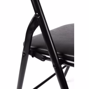Enduro Black Padded Vinyl Folding Chair, 18 '' x 17.3'' x 30.7'', Padded folding chair - Image 5
