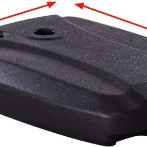 Water & Sand Filled Heavy Duty Base with Cross Base & Wheels, Wheeled Umbrella Stand for Patio Cantilever Offset Umbrella, Black - Image 4