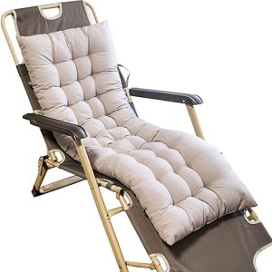 Sun Lounger Chair with Cushions - Patio Furniture -Outdoor Lounge Chair with Thicker Soft Comfortable Cotton  Cushion for Outside - Image 1