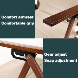 Camping folding chair with padded headrest - Image 1