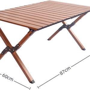 Foldable Folding Table for outdoor Medium - Brown - Image 4